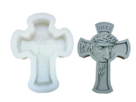 Molde silicona cruz con cristo